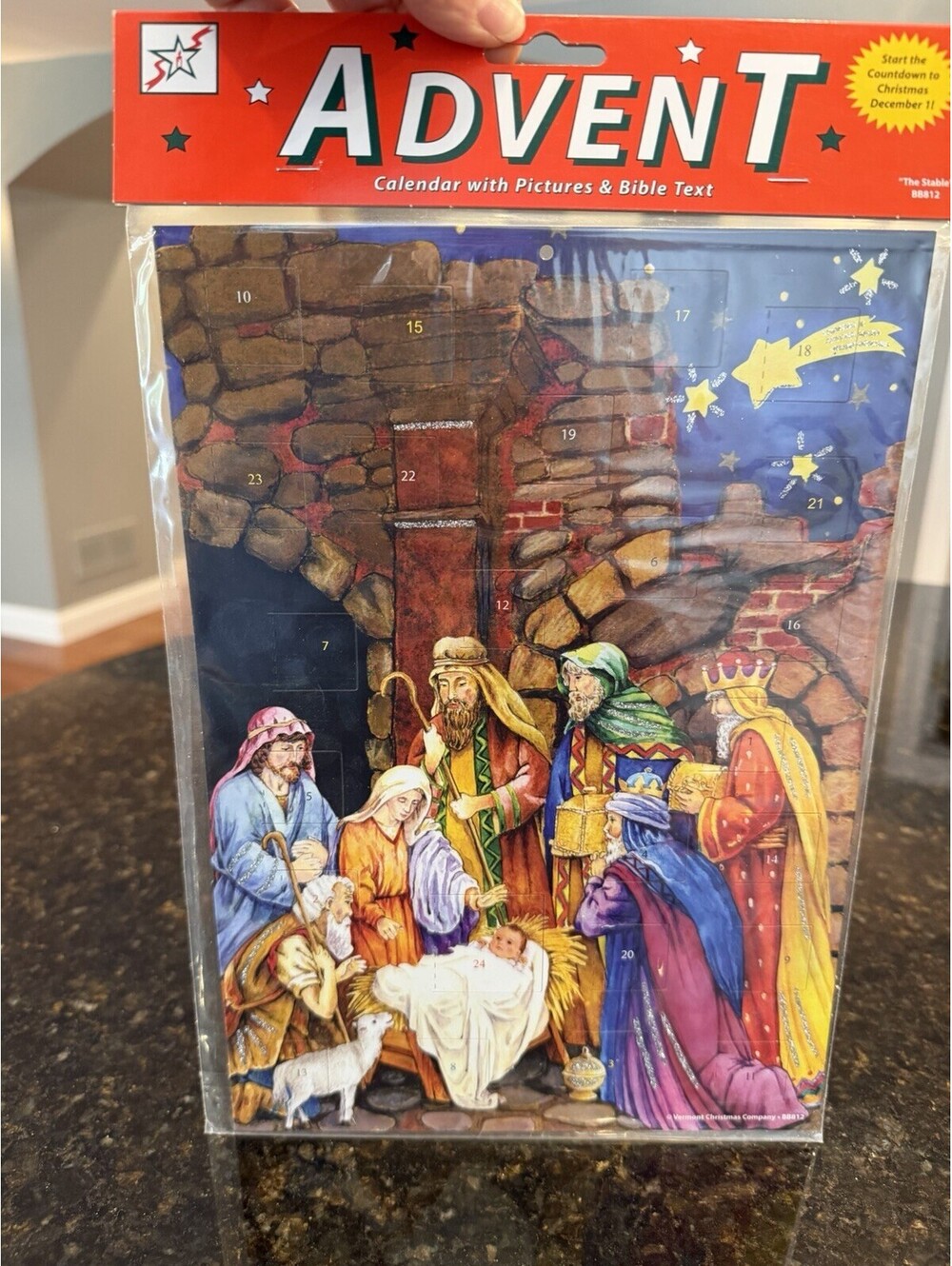 Vtg Vermont Christmas Company Advent Calendar “The Stable” New Sealed Rare